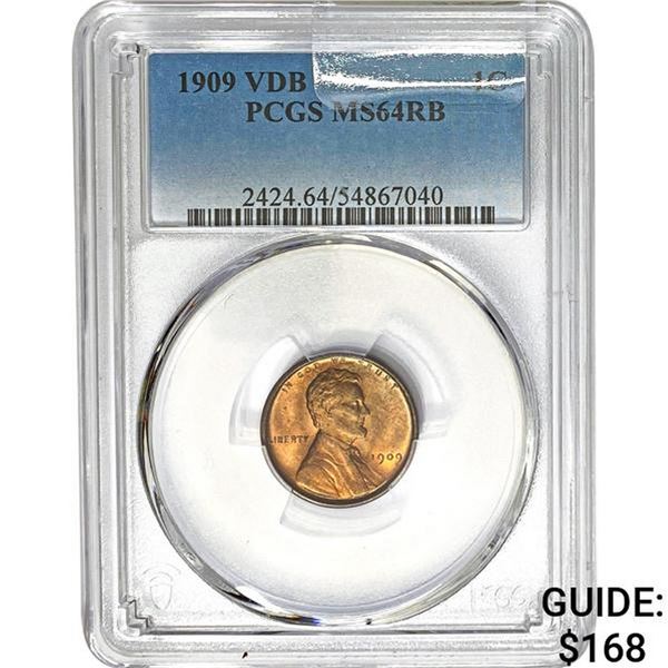1909 VDB 1C PCGS MS64RB