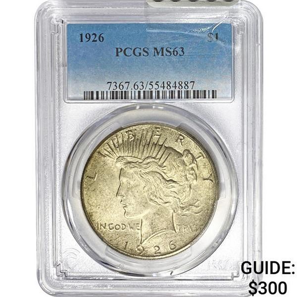 1926 Peace Dollar PCGS MS63