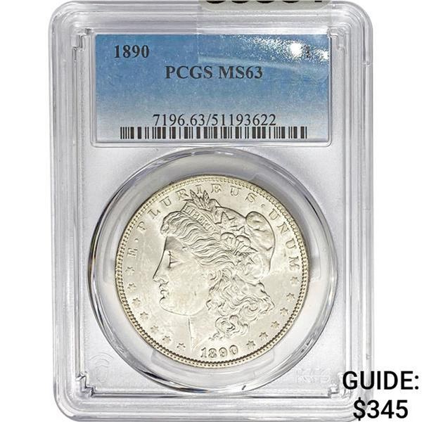 1890 Morgan Dollar PCGS MS63