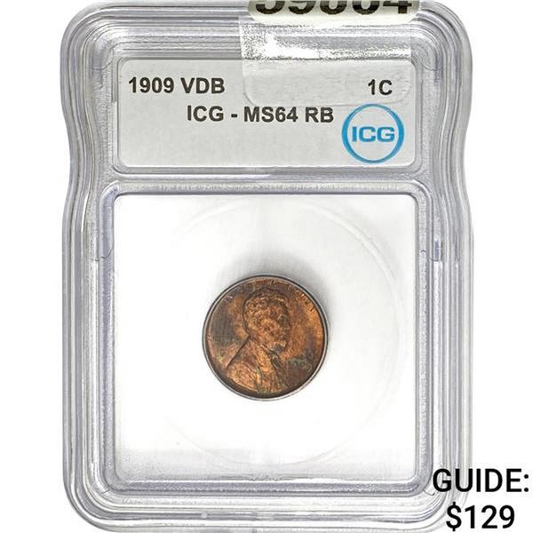 1909 VDB 1C ICG MS64 RB