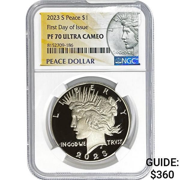 2023-S Peace Dollar NGC PF70 Ultra Cameo