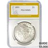 Image 1 : 1891 $1 Morgan Dollar PGA MS65