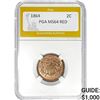 Image 1 : 1864 2C PGA MS64 RED