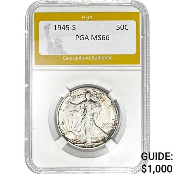 1945-S 50C PGA MS66