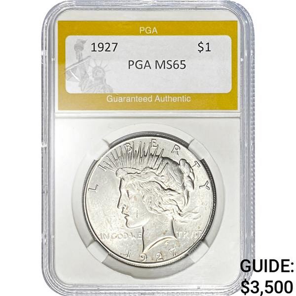 1927 $1 Peace Dollar PGA MS65