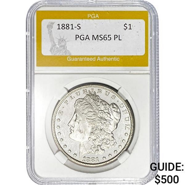 1881-S $1 PGA MS65 PL