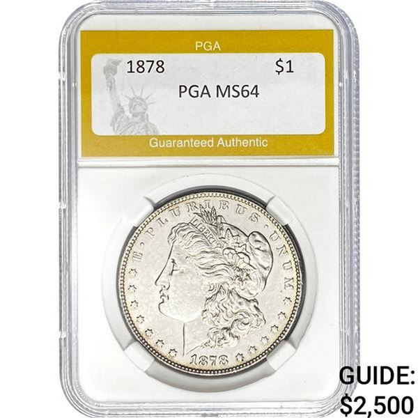 1878 $1 Morgan Dollar PGA MS64