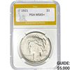 Image 1 : 1921 $1 Peace Dollar PGA MS65+