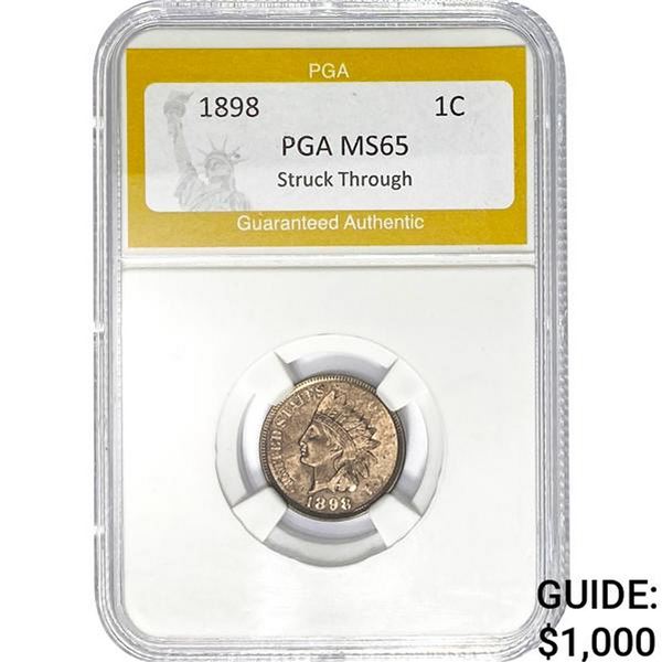 1898 1C Indian Head Cent PGA MS65
