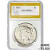 Image 1 : 1921 $1 Peace Dollar PGA MS65+