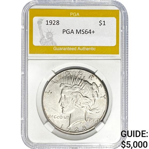 1928 $1 Peace Dollar PGA MS64+