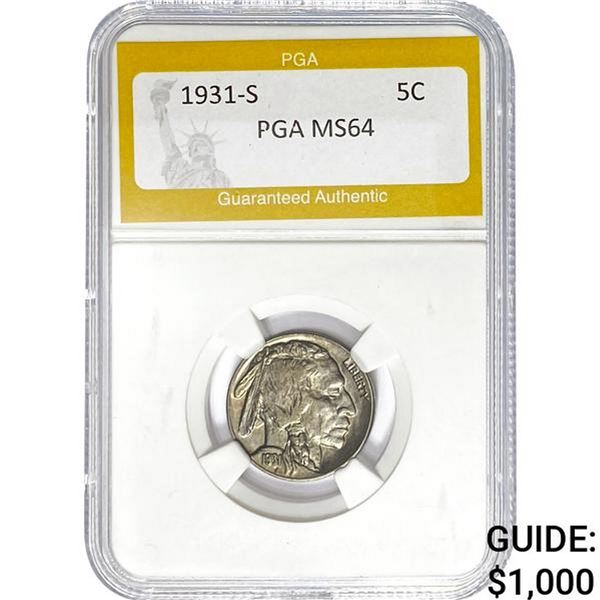 1931-S 5C PGA MS64