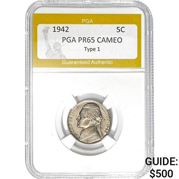 1942 5C PGA PR65 CAMEO Type 1