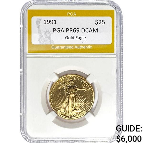 1991 $25 Gold Eagle PGA PR69 DCAM