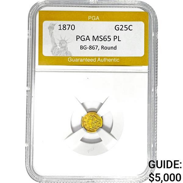 1870 G25C BG-867 PGA MS65 PL