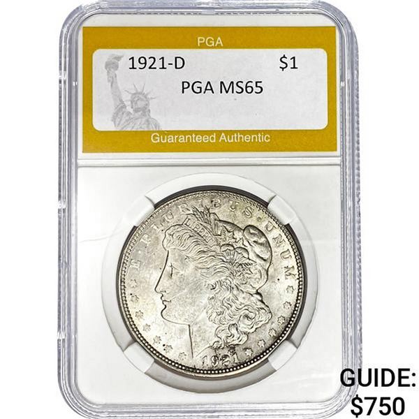 1921-D Morgan Dollar PGA MS65