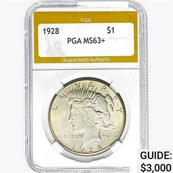 1928 Silver Peace Dollar PGA MS63+