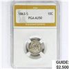 1863-S Seated Liberty Dime PGA AU50