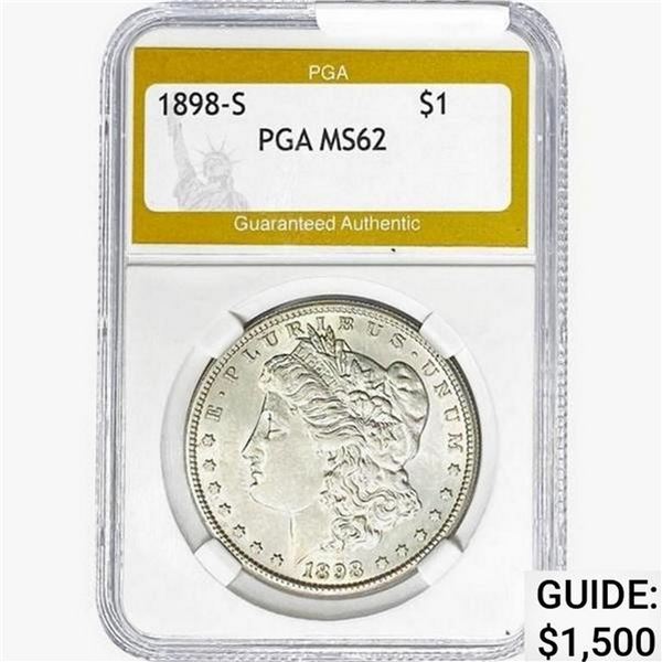 1898-S Morgan Silver Dollar PGA MS62
