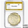 1928 Silver Peace Dollar PGA MS63