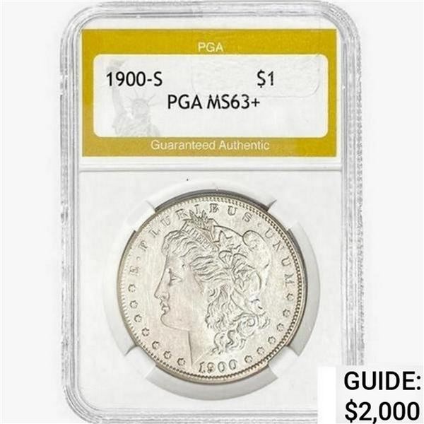 1900-S Morgan Silver Dollar PGA MS63+