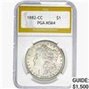 Image 1 : 1882-CC Morgan Silver Dollar PGA MS64