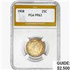 1908 Barber Quarter PGA PR63