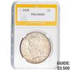 Image 1 : 1928 $1 Peace Dollar PGA MS64