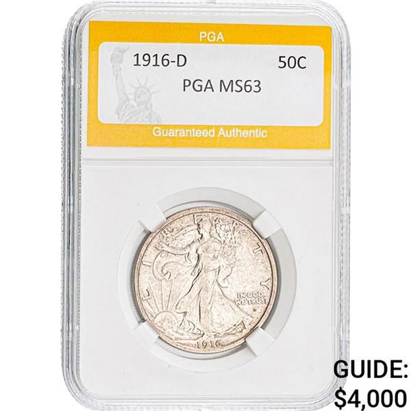 1916-D 50C PGA MS63