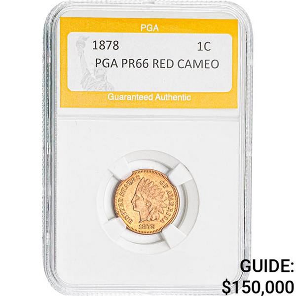 1878 1C PGA PR66 RED CAMEO