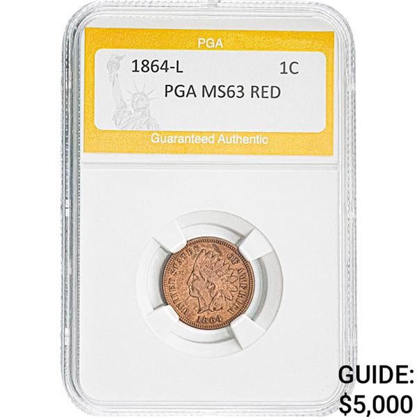 1864-L 1C PGA MS63 RED