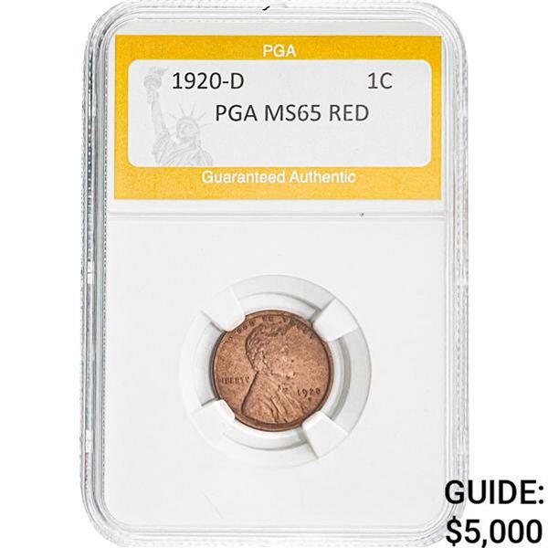 1920-D 1C PGA MS65 RED