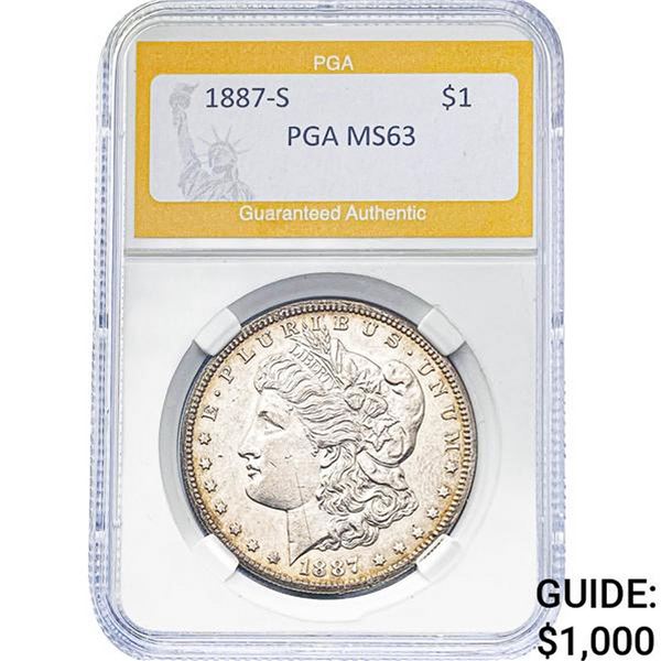 1887-S $1 PGA MS63