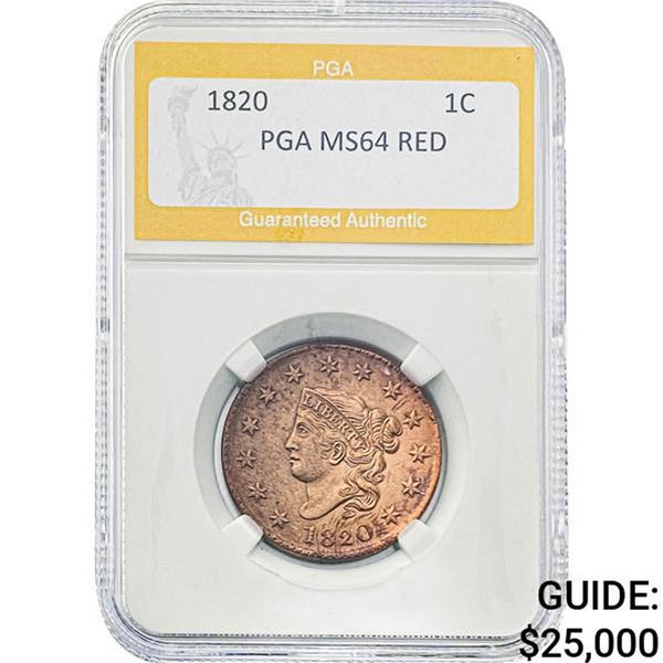 1820 1C PGA MS64 RED