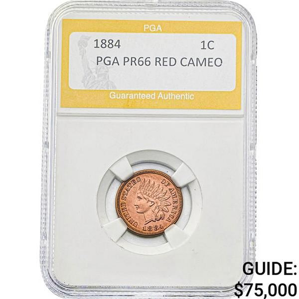 1884 1C PGA PR66 Red Cameo