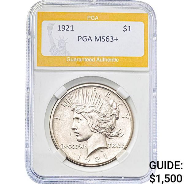 1921 $1 Peace Dollar PGA MS63+