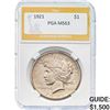 Image 1 : 1921 $1 Peace Dollar PGA MS63