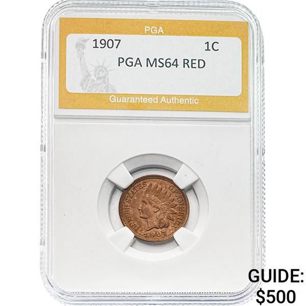 1907 1C PGA MS64 RED