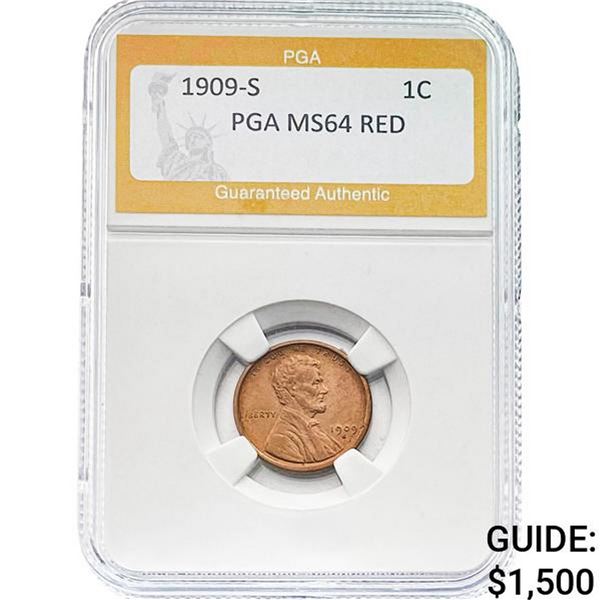 1909-S 1C PGA MS64 RED