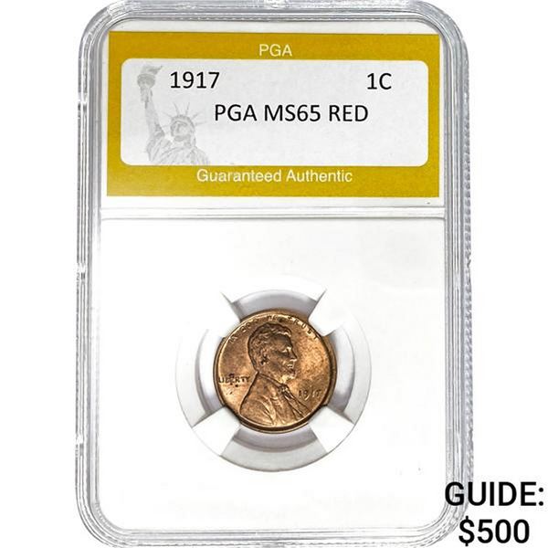 1917 1C PGA MS65 RED