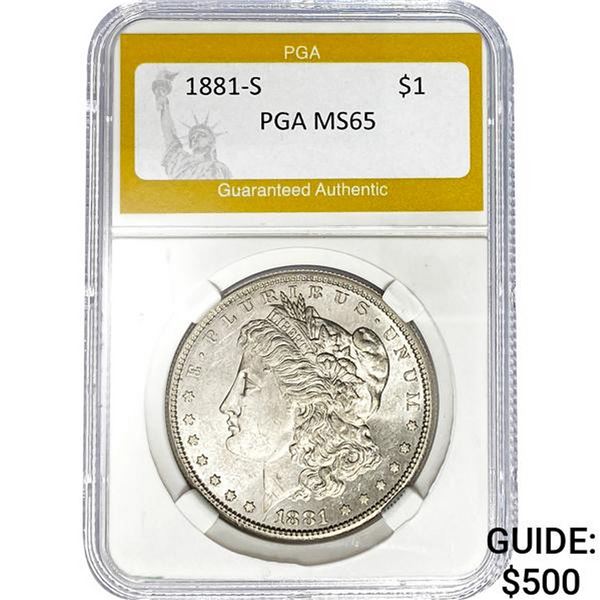 1881-S $1 Morgan Dollar PGA MS65
