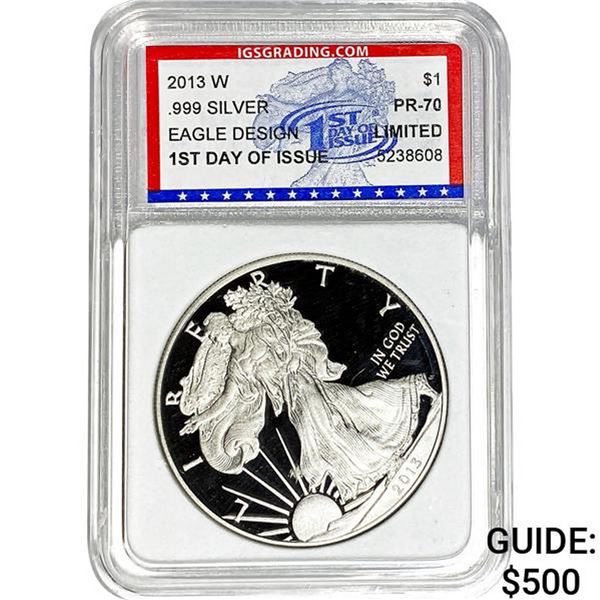 2013-W $1 Silver Eagle IGS PR70