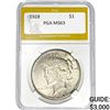 Image 1 : 1928 $1 Peace Dollar PGA MS63