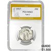Image 1 : 1917 25C Type 2 PGA MS63