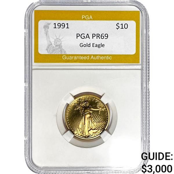 1991 $10 Gold Eagle PGA PR69