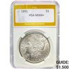 Image 1 : 1891 $1 Morgan Dollar PGA MS64+