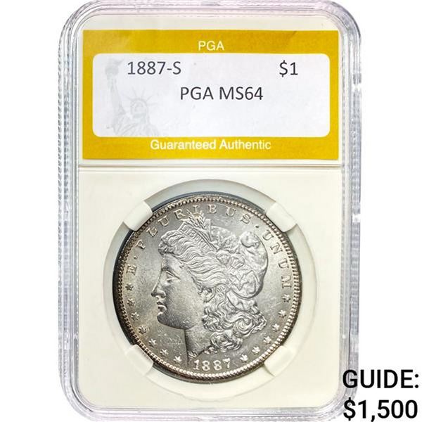1887-S $1 PGA MS64