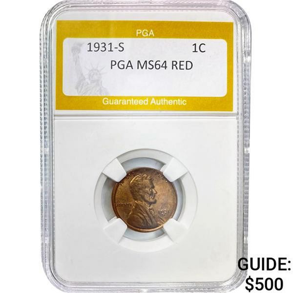 1931-S 1C PGA MS64 RED