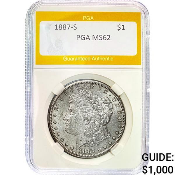 1887-S $1 PGA MS62