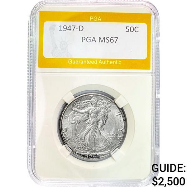 1947-D 50C PGA MS67